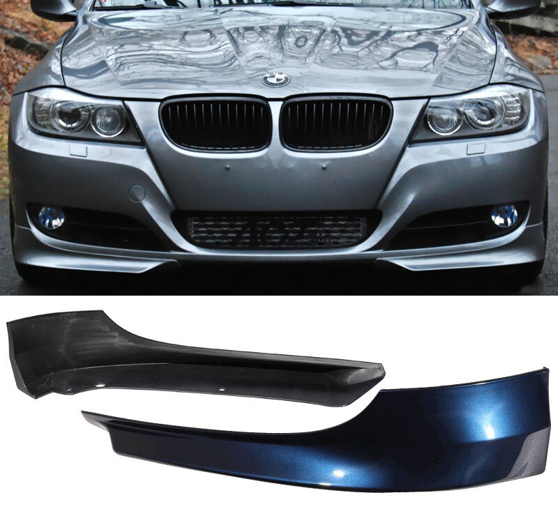 2009-2012 BMW 3-Series E90 Sedan Front Bumper Lip Splitter Painted #A76 Deep Sea Blue Metallic - BLF-BE90092PA-PP-A76
