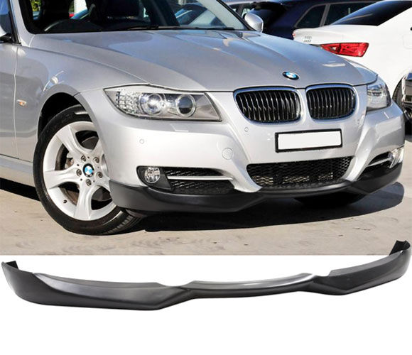 2009-2012 BMW 3-Series E90 4DR Type-A Polyurethane Front Bumper Lip - IKN-BLF-BE9009A-PU