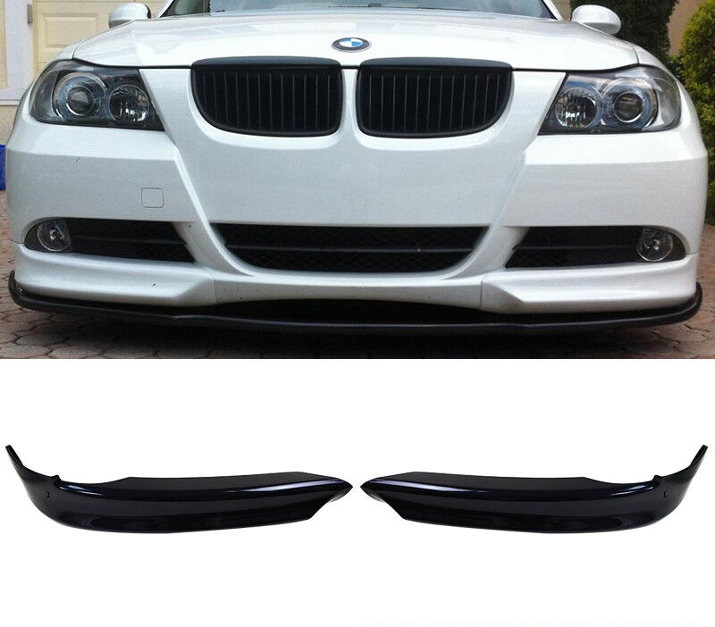 2005-2008 BMW 3-Series E90 Sedan OE Front Bumper Lip Splitter Painted #A35 Monaco Blue Metallic - BLF-BE902P-PP-A35