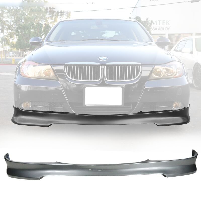 2005-2008 BMW 3-Series E90 Polyurethane C-Style Front Bumper Lip Gray Metallic #A52 - BLF-BE90CSR-A52