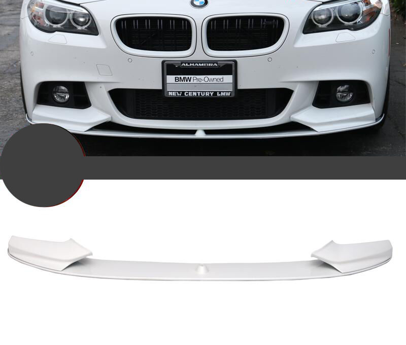 2011-2016 BMW 5-Series F10 4DR Sedan Performance Style Front Bumper Lip Alpine White #300 - BLF-BF10MP-PP-300