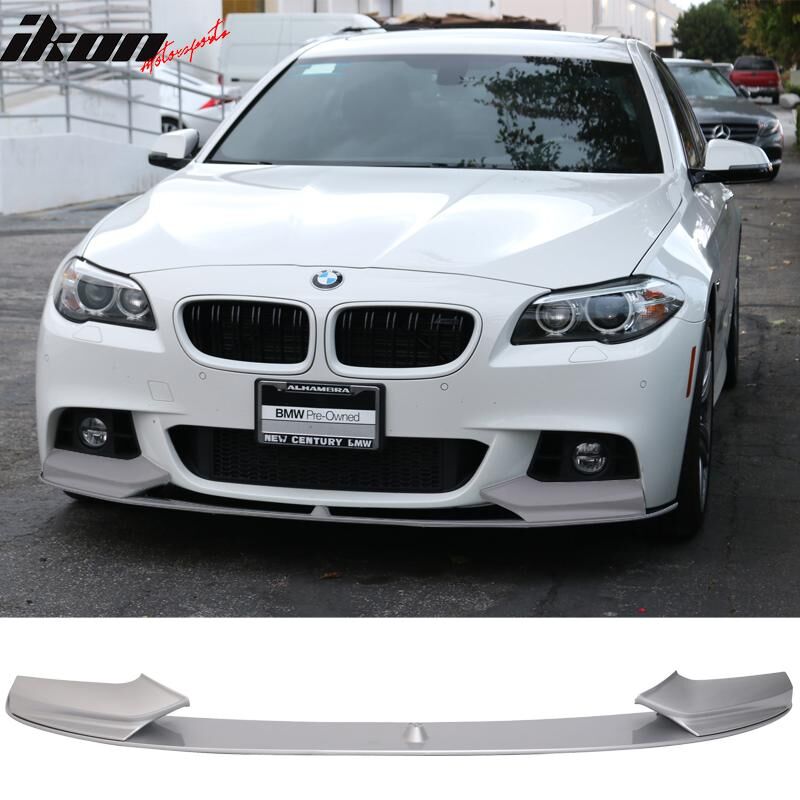 2011-2016 BMW 5-Series F10 4DR Sedan Front Bumper Lip Titanium Silver Metallic #354
