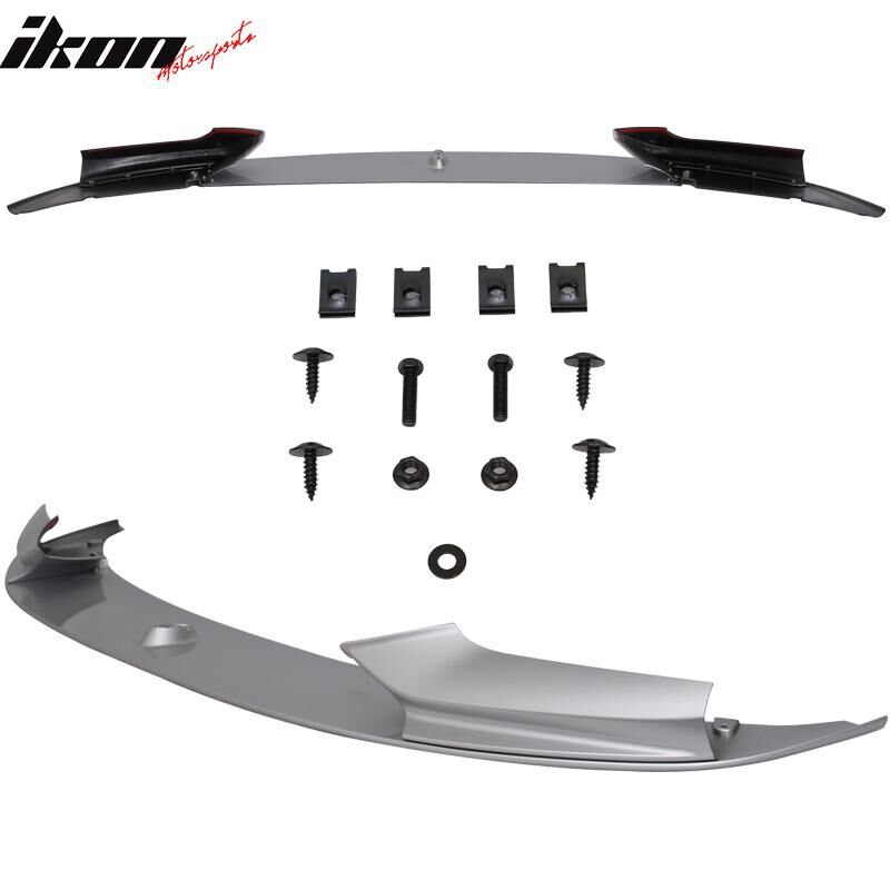 2011-2016 BMW 5-Series F10 4DR Sedan Front Bumper Lip Titanium Silver Metallic #354