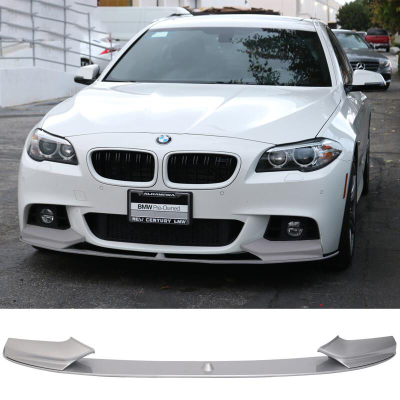 2011-2016 BMW 5-Series F10 4DR Sedan Front Bumper Lip Titanium Silver Metallic #354 - BLF-BF10MP-PP-354