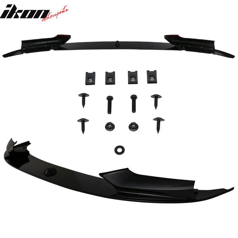 2011-2016 BMW 5-Series F10 4DR Sedan Performance Style Front Bumper Lip Black Sapphire Metallic #475