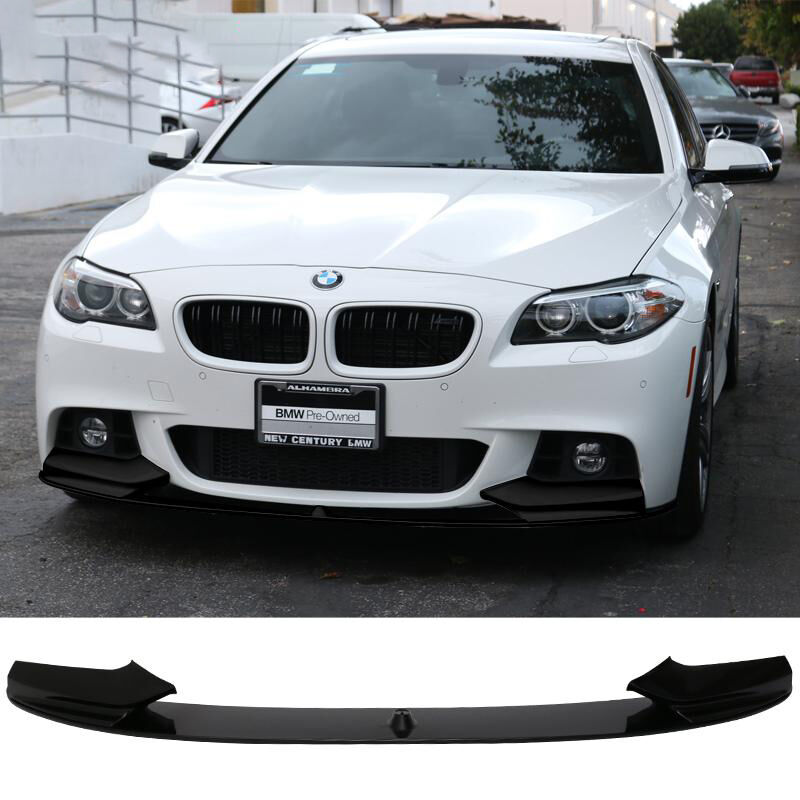 2011-2016 BMW 5-Series F10 4DR Sedan Performance Style Front Bumper Lip Black Sapphire Metallic #475 - BLF-BF10MP-PP-475