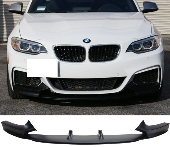 2014-2017 BMW 2-Series F22 MSport Peformance Polypropylene Front Bumper Lip - IKN-BLF-BF22MP-PP