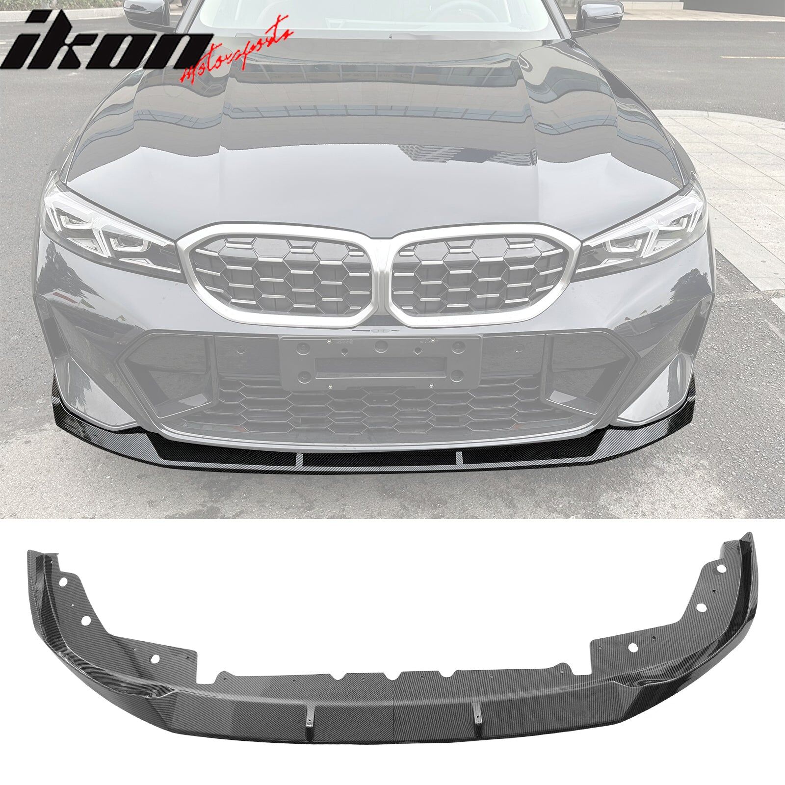2023-2025 BMW 3-Series M340i G20 M-Performance Style Black Front Bumper Lip 2PCS
