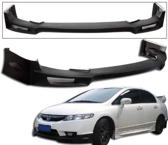 2009-2011 Honda Civic 4DR Mugen Front Bumper Lip Spoiler - BLF-HDCV094NS