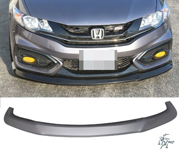 2014-2015 Honda Civic Coupe Ikon Front Bumper Lip Painted Alabaster Silver Metallic - BLF-HC142IK-NH700M
