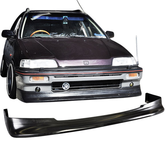 1988-1991 Honda Civic Wagon Zenki-Z Polyurethane Front Bumper Lip - IKN-BLF-HC88Z-PU