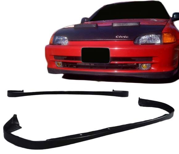 1992-1995 Honda Civic 4DR Front Bumper Lip Si-R Style Poly-Urethane - BLF-HC924S