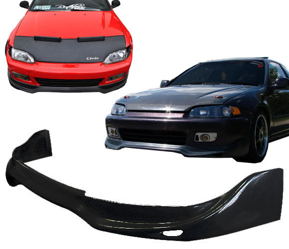 1992-1995 Honda Civic 2 3dr Front Bumper Lip J-Style Poly-Urethane - BLF-HC92JUN