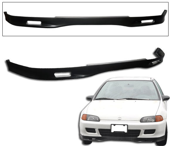 1992-1995 Honda Civic 2 3dr Front Bumper Lip SPN Style Poly-Urethane - BLF-HC92S
