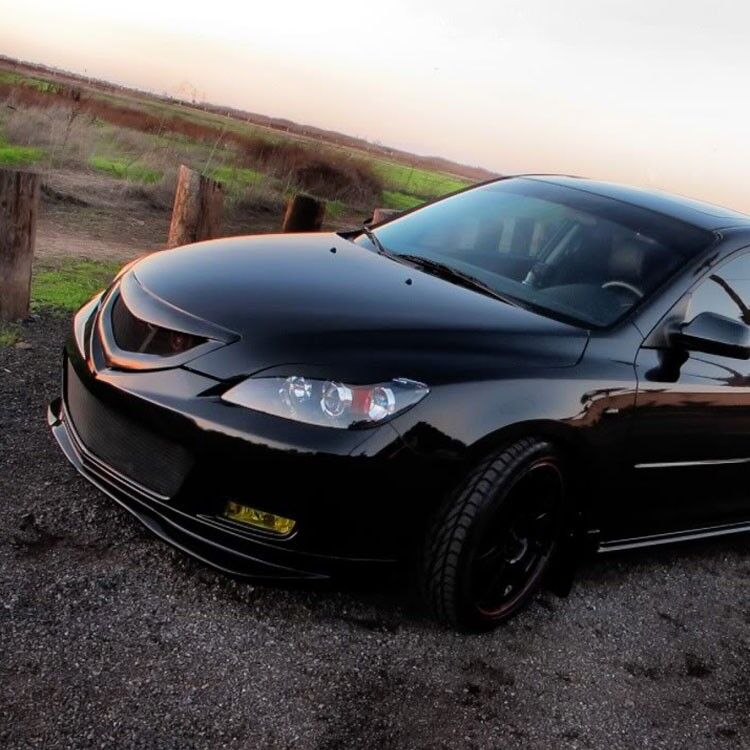 2007-2009 Mazda 3 5DR Front Bumper Lip MS Style Poly-Urethane