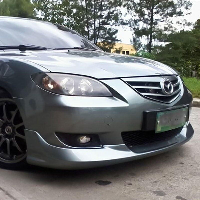 2004-2005 Mazda 3 4DR Front Bumper Lip K-Style Poly-Urethane
