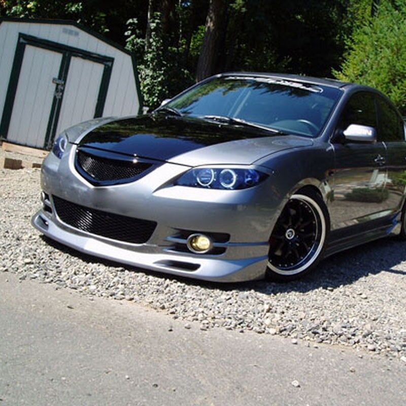 2004-2006 Mazda 3 4DR Front Bumper Lip K-Style Poly-Urethane