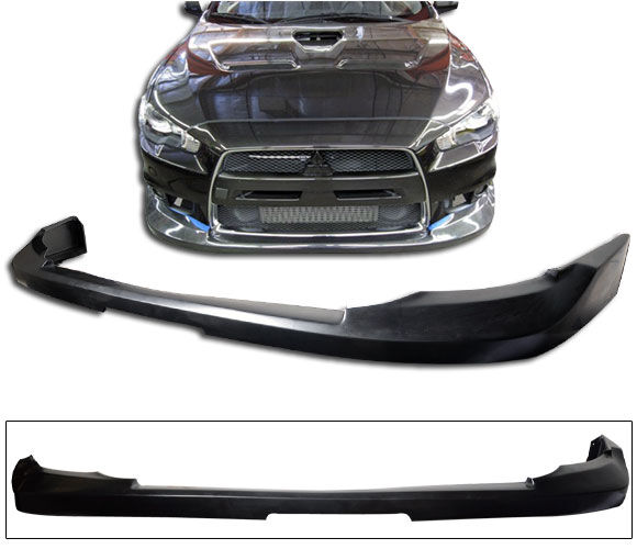 2008-2015 Mitsubishi EVO X Front Bumper Lip Poly-Urethane - BLF-MEVO10S-PU