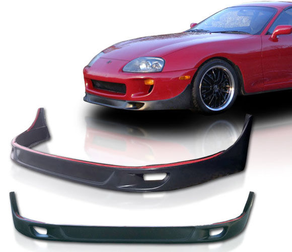 1993-1998 Toyota Supra Front Bumper Lip TRD Style Poly-Urethane - BLF-TS93TRD-PU