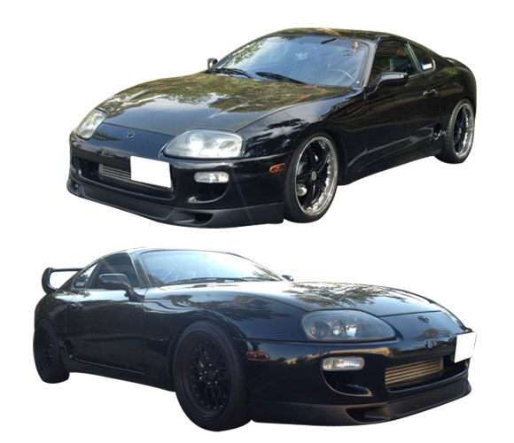 1993-1998 Toyota Supra Front Bumper Lip V2 Style Poly-Urethane - BLF-TS93V2-PU