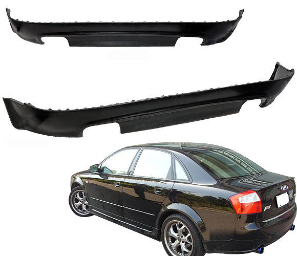2002-2005 Audi A4 Rear Bumper Lip Type-A Poly-Urethane - BLR-AA402A-PU