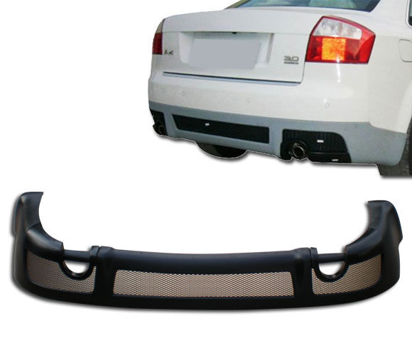 2002-2005 Audi A4 Rear Bumper Lip Vortex Style Poly-Urethane - BLR-AA402V-PU