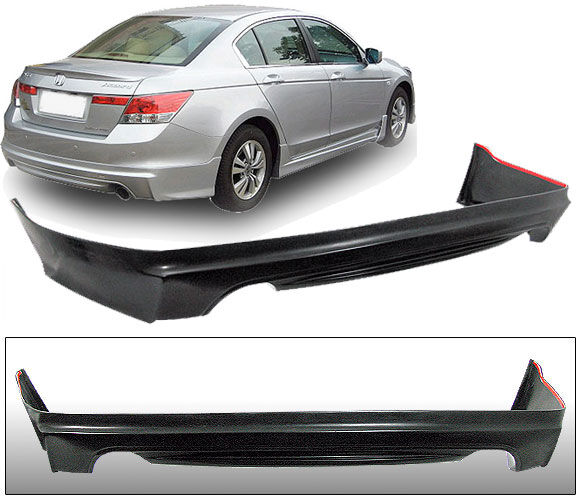 2008-2010 Honda Accord Rear Bumper Lip 4DR J-Style Poly-Urethane - BLR-HA084J-PU