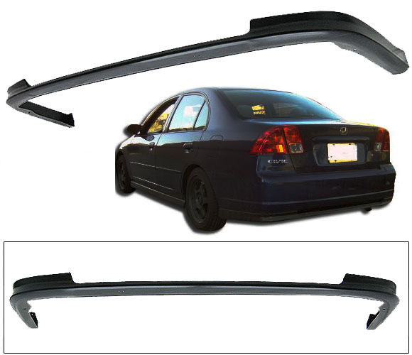 2001-2003 Honda Civic 4DR Rear Bumper Lip Type-R Polypropylene - BLR-HC01TR-PP