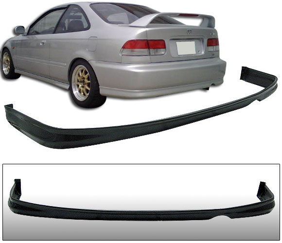1992-1995 Honda Civic 2 4dr Rear Bumper Lip Poly-Urethane - BLR-HC924