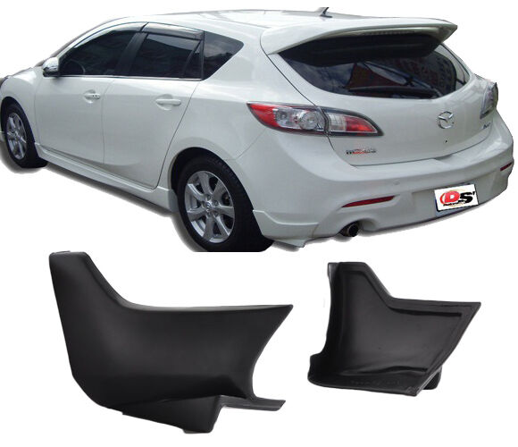 2009-2010 Mazda 3 Rear Bumper Lip Poly-Urethane 2pcs - BLR-MAZ3092PDS-PU