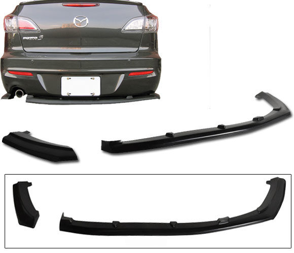 2009-2010 Mazda 3 Rear Bumper Lip M-Style Poly-Urethane - BLR-MAZ3094D-PU