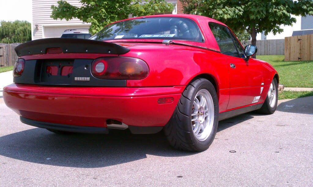 1990-1997 Mazda Miata Rear Bumper Lip Rs-Style Poly-Urethane - BLR-MM90RS-PU