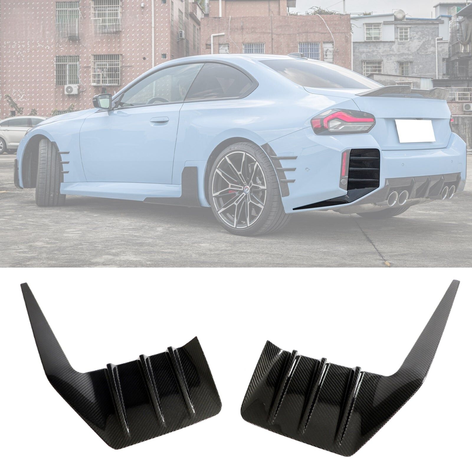 2023-2024 BMW 2-Series M2 G87 M-Performance Style Side Fin Vents - BLRS-BG87MP-DCF