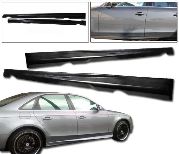 2009-2012 Audi A4 Side Skirt Caratere Style Poly-Urethane - BLS-AA409C-PU