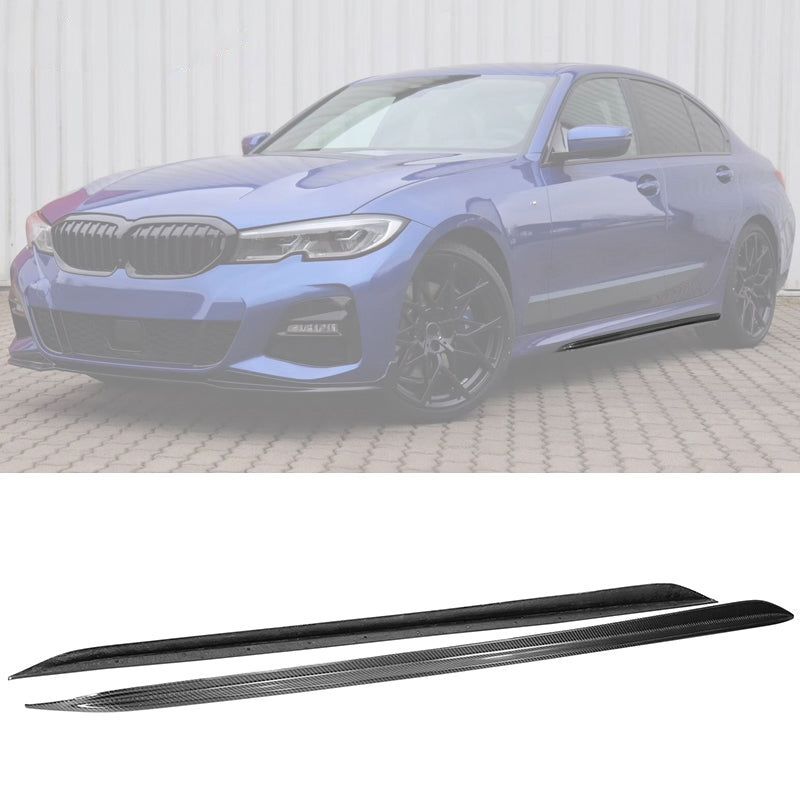 2019-2023 BMW 3-Series G20 M-Performance Style Carbon Fiber Side Skirts - BLS-BG20MTMP-CF