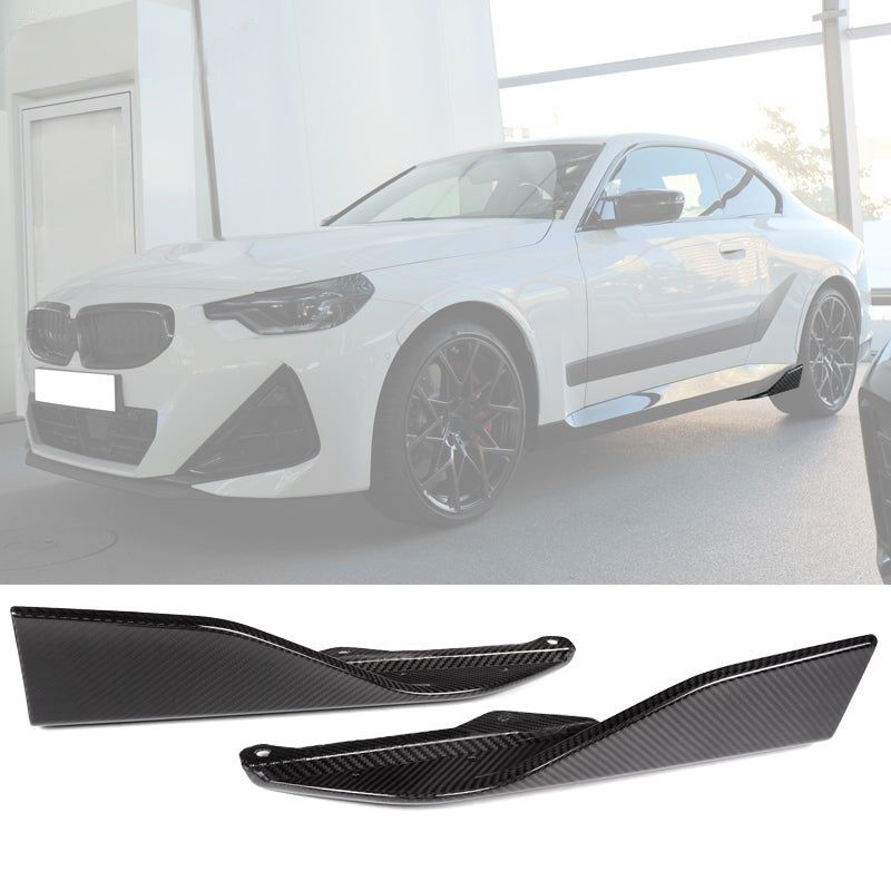 2022-2025 BMW 2-Series G42 M-Performance Style Dry Carbon Fiber Side Skirts - BLS-BG42MTMP-DCF