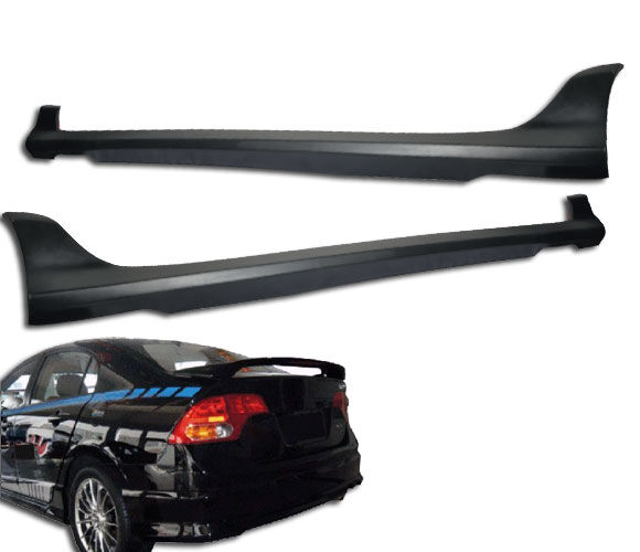 2006-2009 Honda Civic 4DR Side Skirt Type-S Poly-Urethane - BLS-HC064S-PU