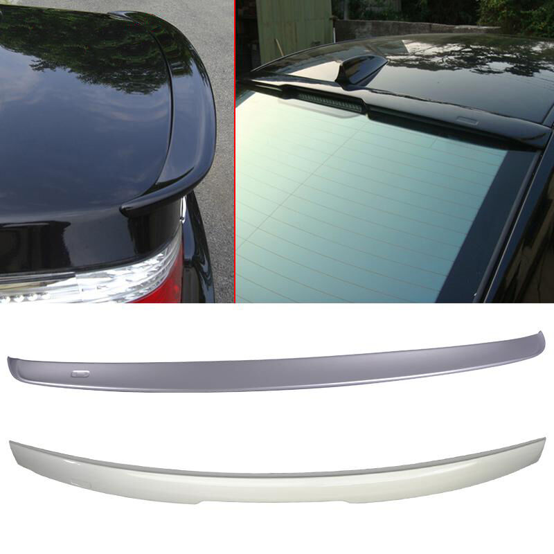 2004-2010 BMW 5-Series E60 4DR Sedan Titanium Trunk + Roof Spoiler/Wing Combo 2PC Silver - CB-A004789