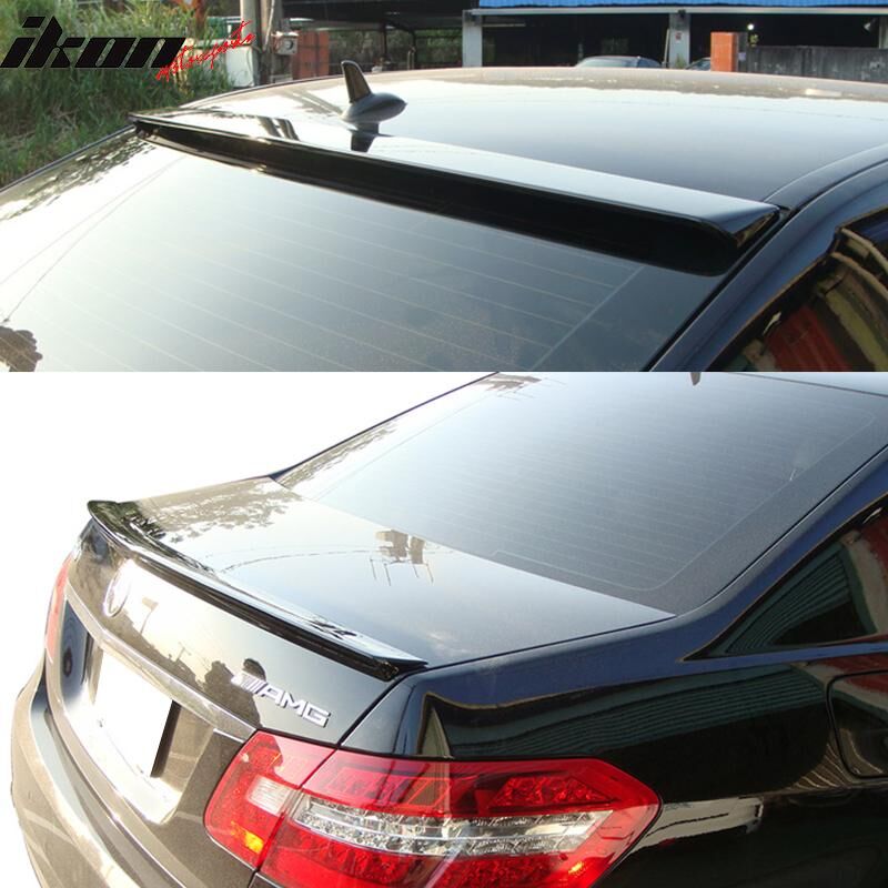 2010-2016 Mercedes Benz E-Class W212 4DR Sedan Trunk + Roof Spoiler/Wing Combo 2PC Black #040