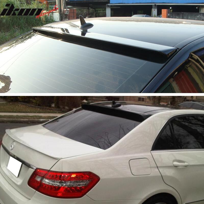 2010-2016 Mercedes Benz E-Class W212 4DR Sedan Trunk + Roof Spoiler/Wing Combo 2PC Cirrus White #650