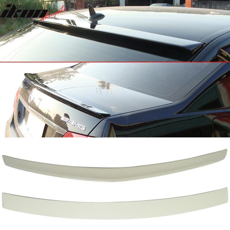2010-2016 Mercedes Benz E-Class W212 4DR Sedan Trunk + Roof Spoiler/Wing Combo 2PC Cirrus White #650