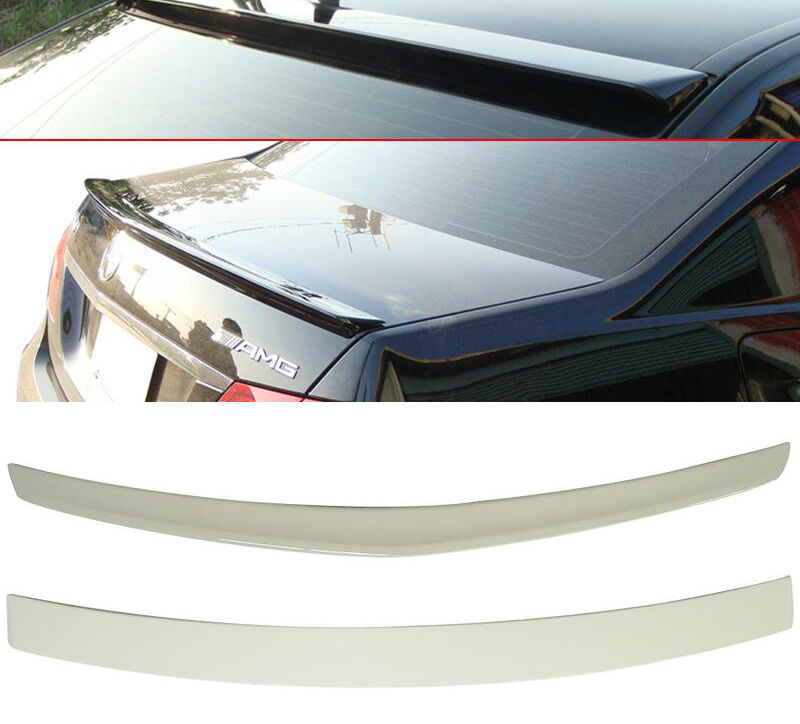 2010-2016 Mercedes Benz E-Class W212 4DR Sedan Trunk + Roof Spoiler/Wing Combo 2PC Cirrus White #650 - CB-A004854