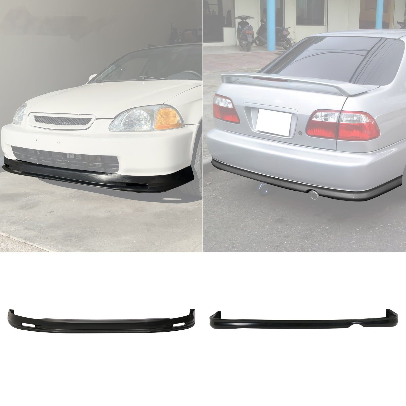 1996-1998 Honda Civic 2DR Mugen Style Rear Bumper Lip - CB-A009948
