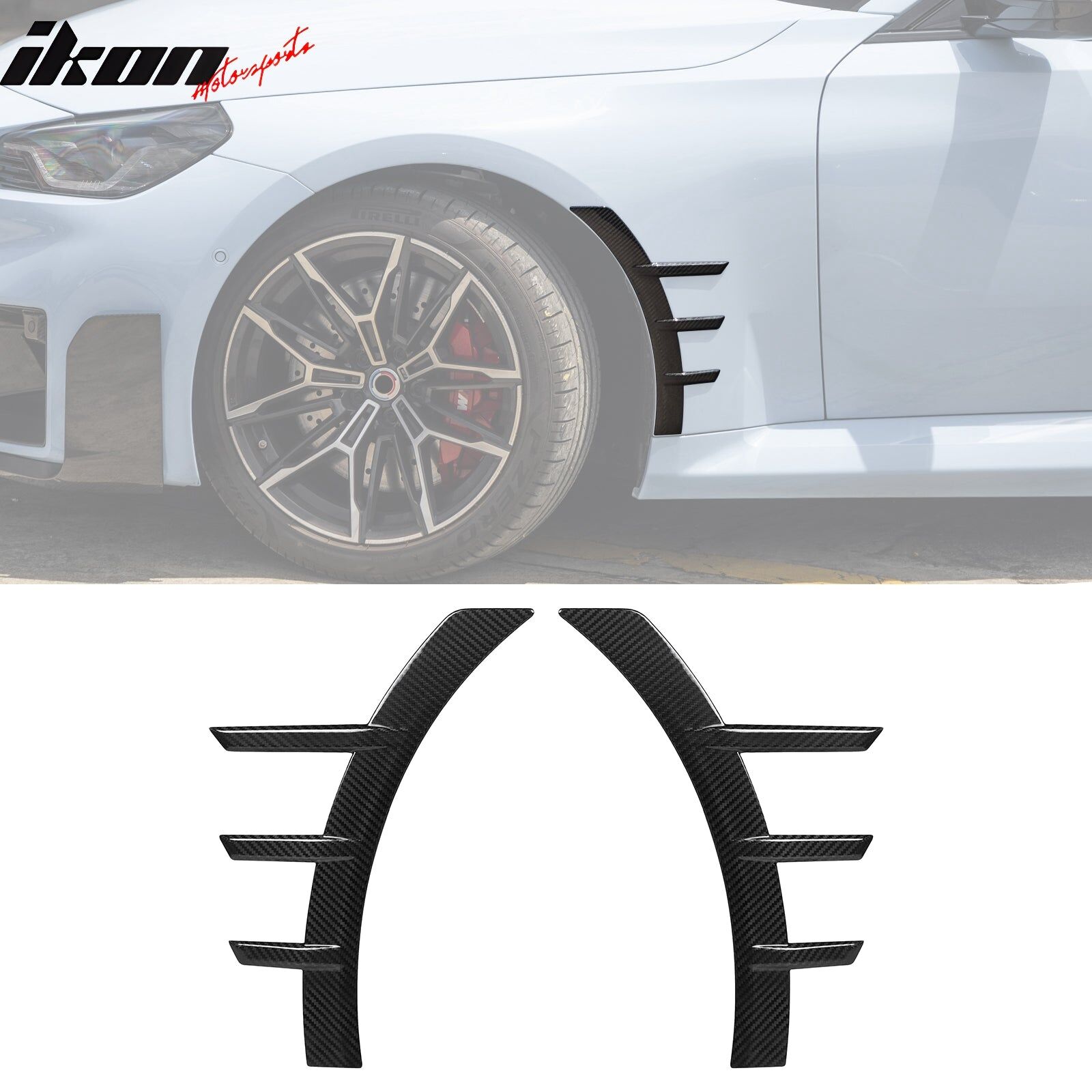 2023-2024 BMW 2-Series M2 G87 M-Performance Style Dry Carbon Fiber Front Side Fender Spats