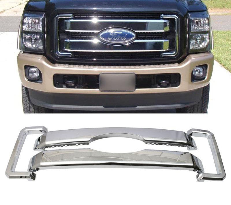 2011-2016 Ford F-250/F-350/F-450/F-550 Super Duty Grille Molding 4PC Chrome - GRM-F2501116SD-CM