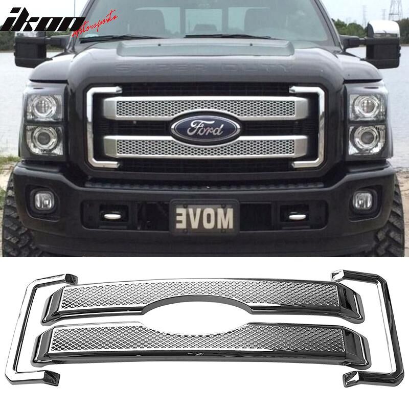 2011-2016 Ford F-250/F-350/F-450/F-550 Super Duty Platinum Grille Molding 4PC Chrome