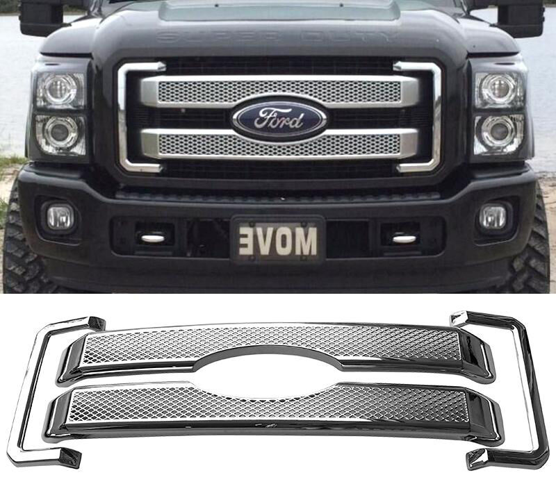 2011-2016 Ford F-250/F-350/F-450/F-550 Super Duty Platinum Grille Molding 4PC Chrome - GRM-F2501116SD-PT