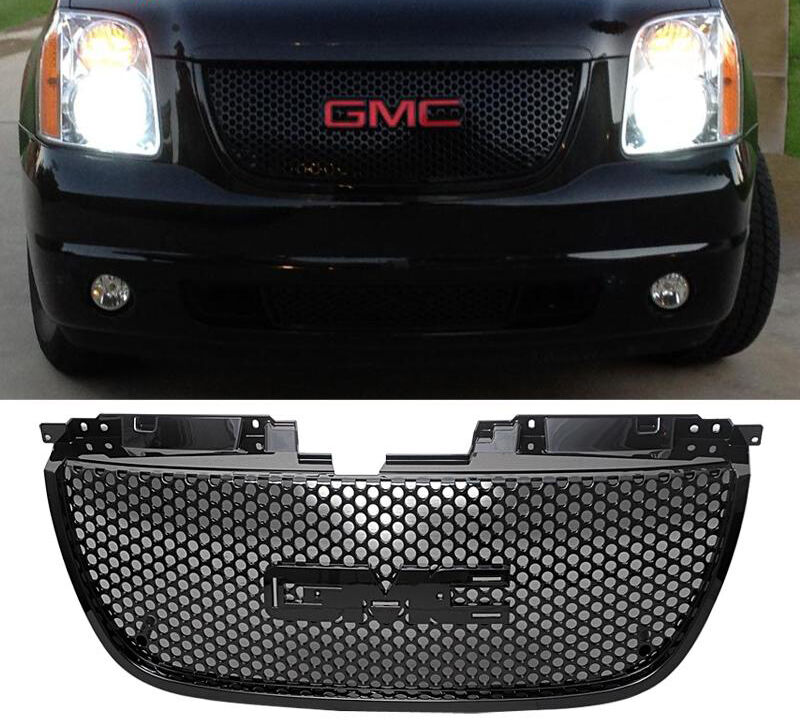 2007-2013 GMC Yukon/Yukon XL Base/Denali Front Grille Black - GRZD-DNL0708-BK_IK