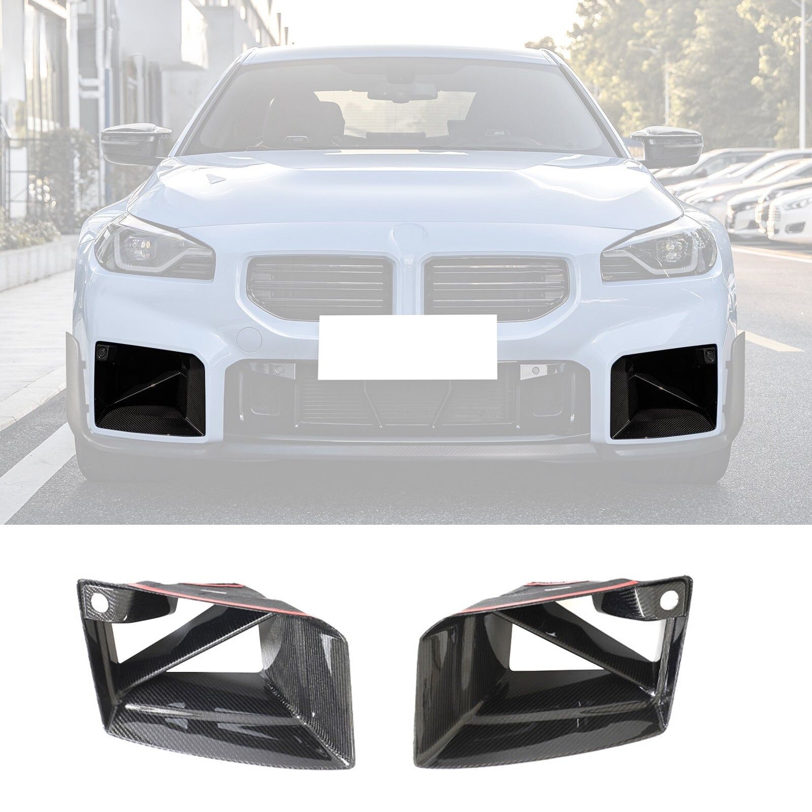 2023-2024 BMW 2-Series M2 G87 M-Performance Style Fog Light Cover - LHFC-BG87MP-CF