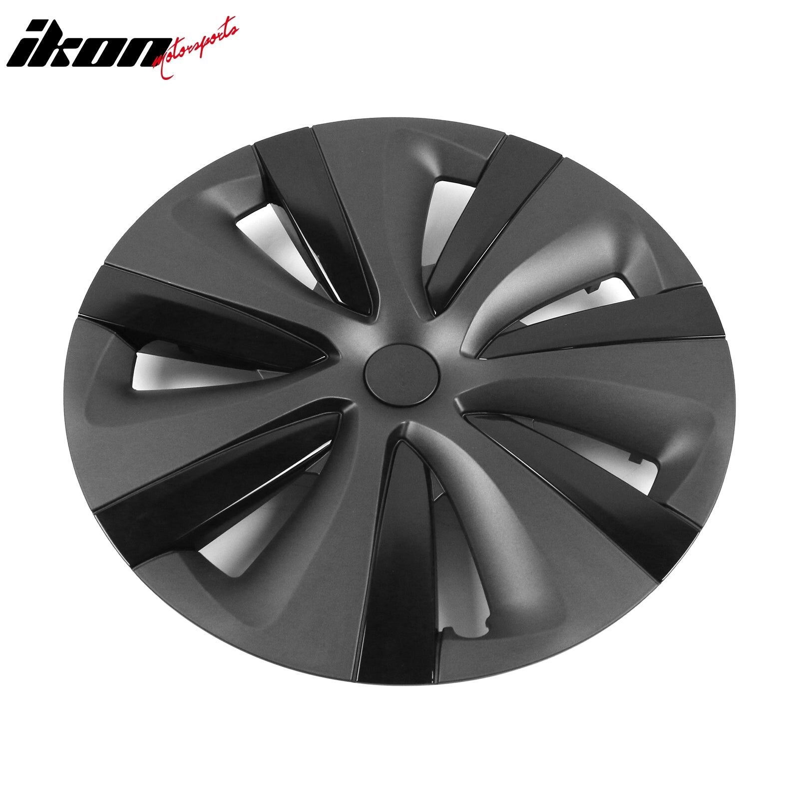 2024-2025 Tesla Model 3 S Style Gunmetal/Gloss Black Hubcab Wheel Covers 18"